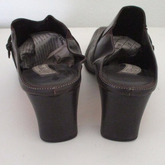 Brighton "Tiana" Womens Brown Croco Leather Slide w/2.5" Heel - Size 8.5M - Picture 9 of 11